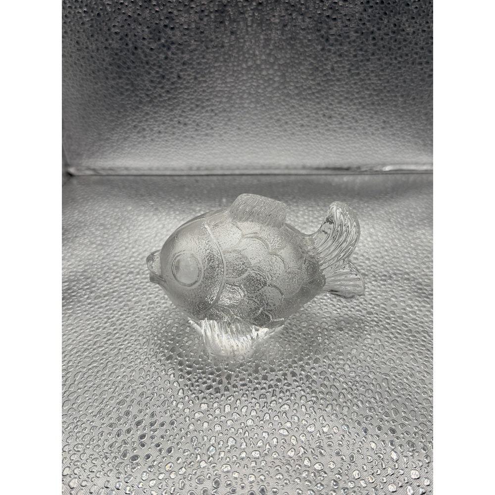 Vintage Riedel Lead Crystal Fish Figurine Paperweight Art Glass animal‎ motif